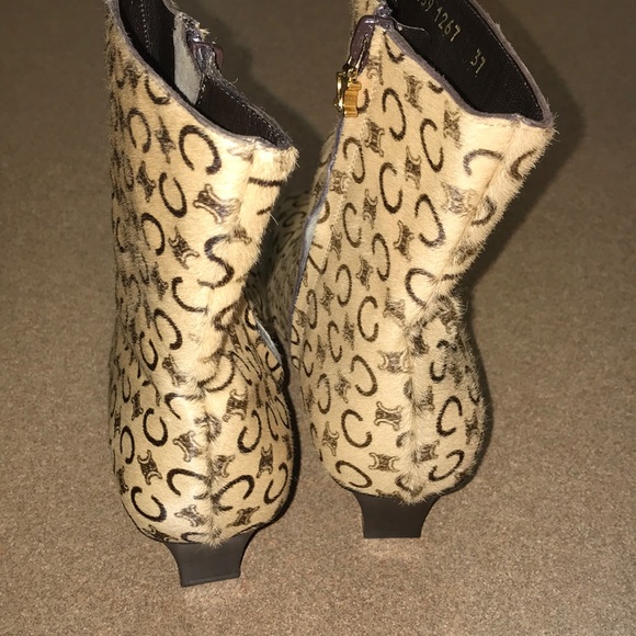 NWOT Celine calf Hair Ankle Boots - Picture 4 of 8